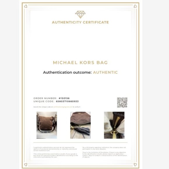 Michael Kors AUTHENTICATED Brown Suede Leather Hobo Bag Gold Chain Tassel Boho - Picture 2 of 15